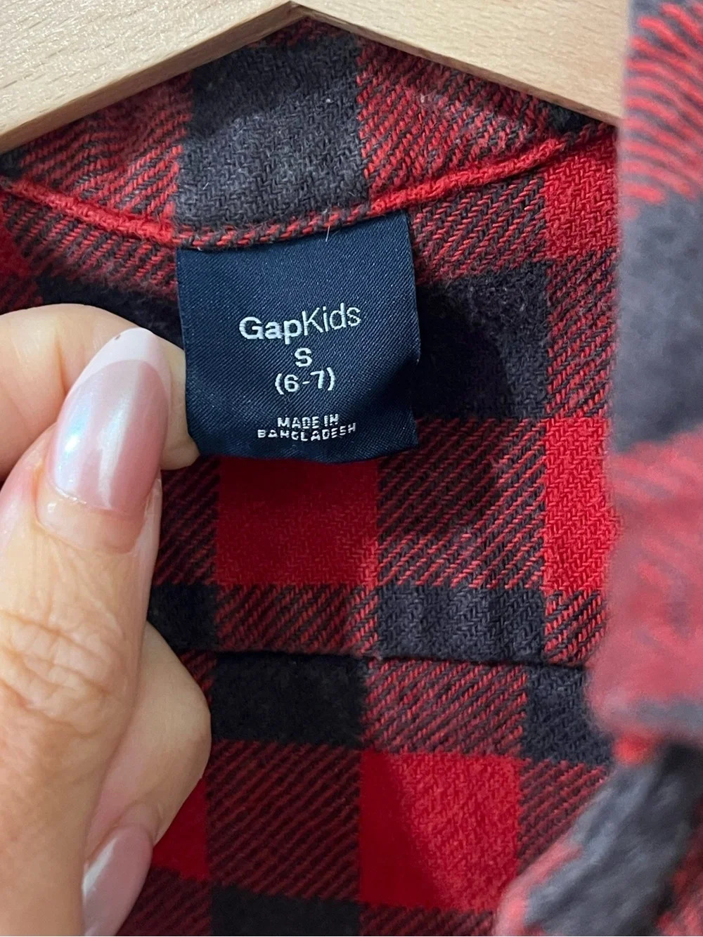 GAP Red & Black Plaid Button-Down Shirt